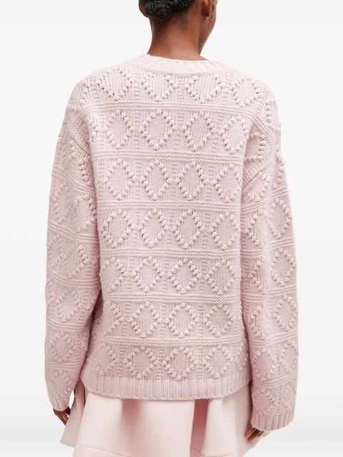 GANNI textured sweater - Pink