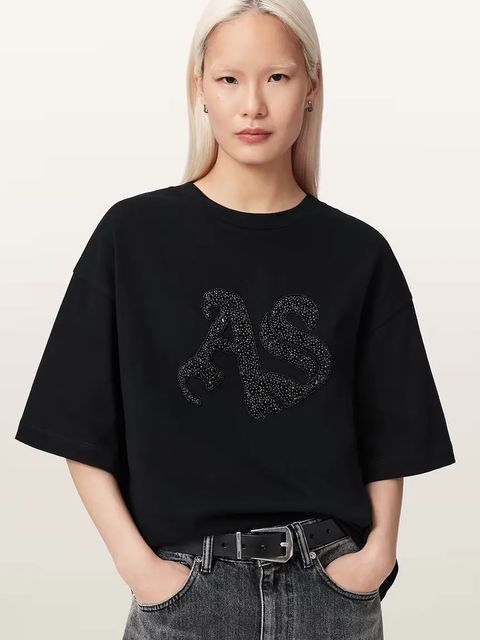 AllSaints T-shirt oversize damski bawełniany ICON - zdjęcie produktu nr 1