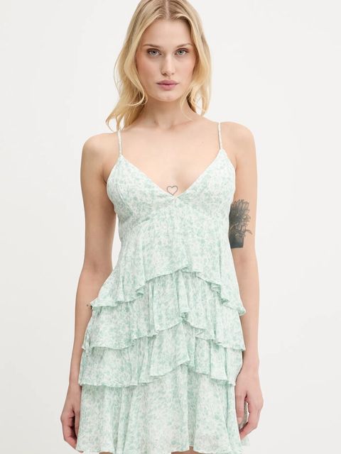 Hollister Co. sukienka kolor zielony mini rozkloszowana KI359-5152 - zdjęcie produktu nr 1