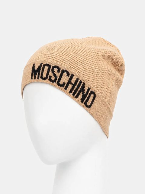 Moschino czapka z wełną kolor beżowy M3344 65463 - zdjęcie produktu nr 2
