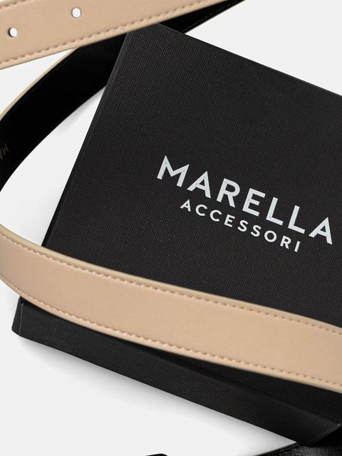 Marella pasek skórzany damski kolor beżowy 2523506037200