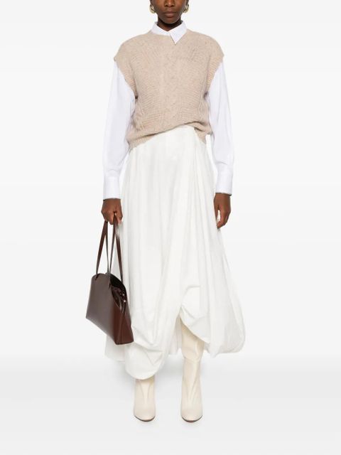 Max Mara cable-knit sleeveless vest - Neutrals