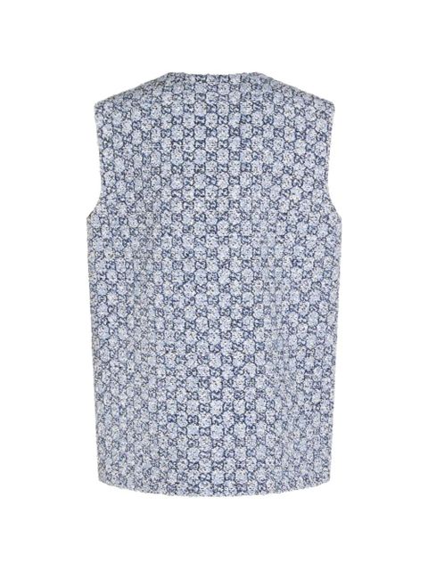 Gucci button patterned vest - Blue - zdjęcie produktu nr 2