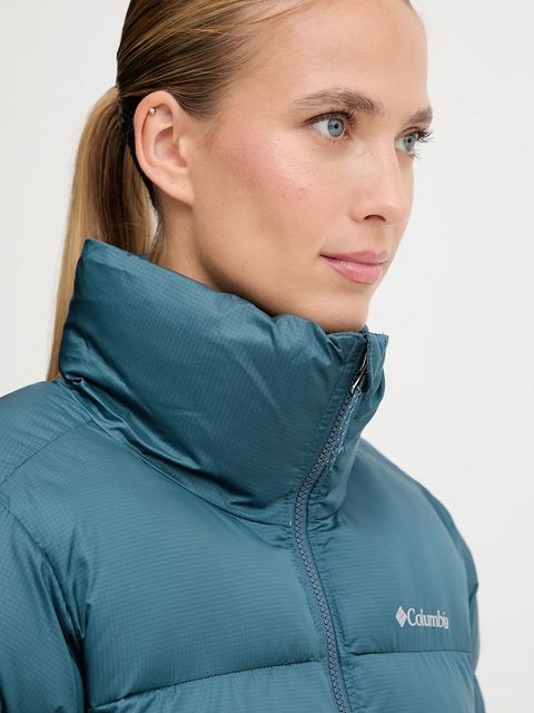 Columbia kurtka Puffect Colorblock kolor zielony zimowa 2088501