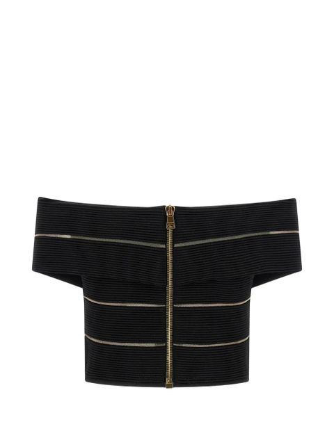Balmain off-the-shoulder top - Black - zdjęcie produktu nr 2