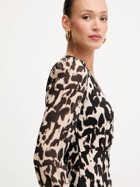 Morgan bluzka damska kolor brązowy wzorzysta TRITA - zdjęcie produktu nr 2