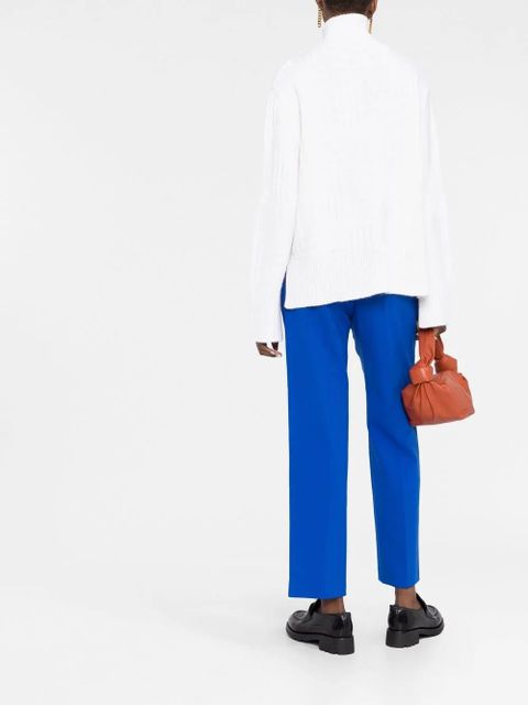 Lanvin funnel-neck knitted jumper - White