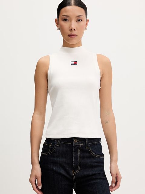 Tommy Jeans top damski bawełniany z elastanem - zdjęcie produktu nr 1