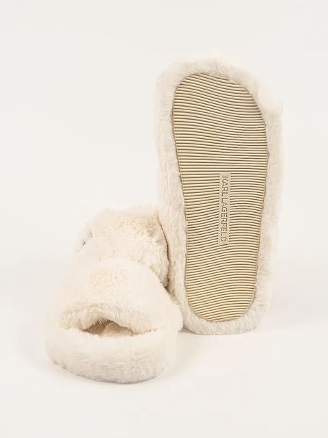 Karl Lagerfeld kapcie HYPNOS kolor beżowy KL80674