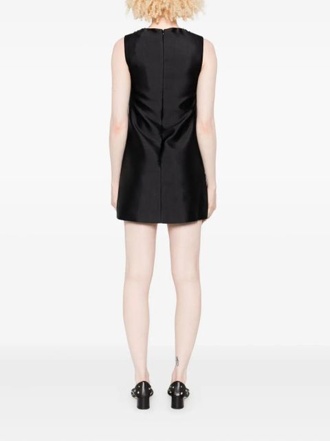 Self-Portrait embellished-pocket mini dress - Black