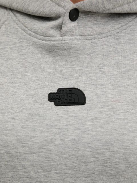 The North Face bluza Relaxed damska kolor szary z kapturem melanżowa NF0A89C0EC41