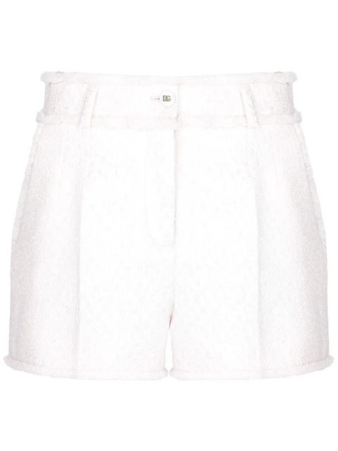 Dolce & Gabbana DNA frayed detailing tailored shorts - White - zdjęcie produktu nr 1