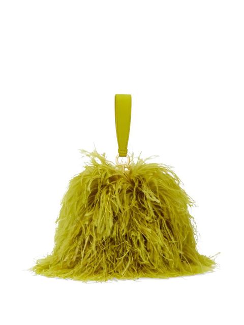 Ferragamo mini Double Gancini feather clutch bag - Yellow - zdjęcie produktu nr 2