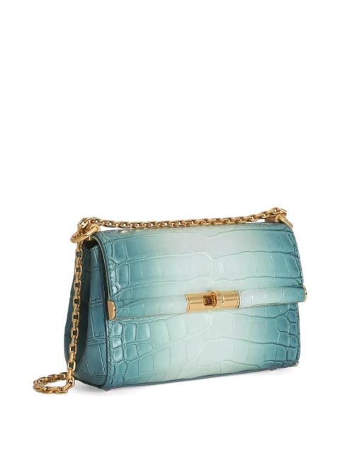 Dolce & Gabbana Marlene city mini crossbody bag in alligator - Blue