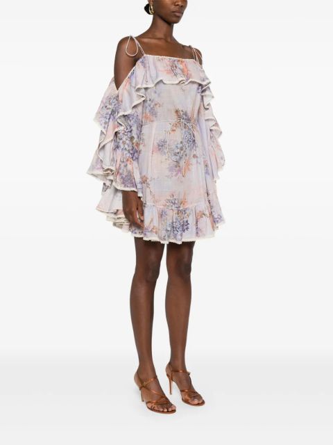 ZIMMERMANN cotton mini dress - Purple