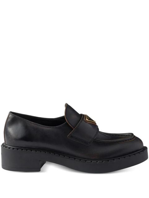 Prada logo-triangle loafers - Black - zdjęcie produktu nr 1