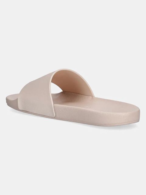Calvin Klein Jeans klapki SLIDE MONOGRAM TPU damskie kolor beżowy YW0YW01715