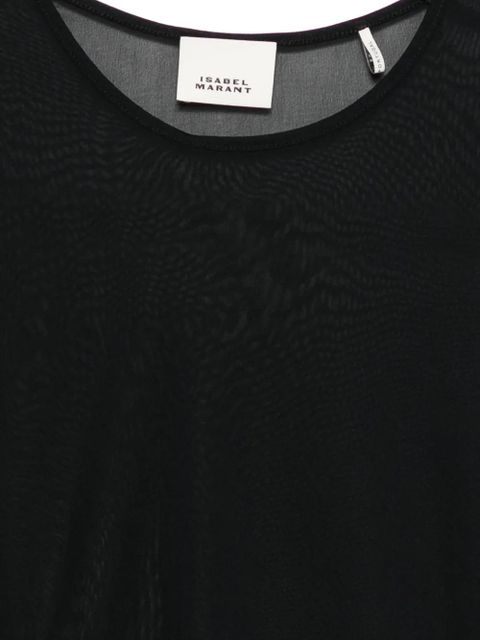 ISABEL MARANT sheer-panel long-sleeve top - Black - zdjęcie produktu nr 2