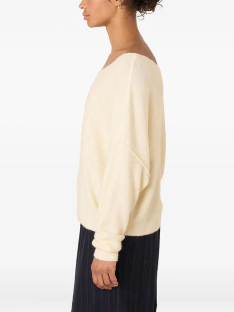 American Vintage Damsville boat-neck ribbed sweater - Neutrals
