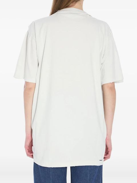 Balenciaga distressed cotton shirt - White