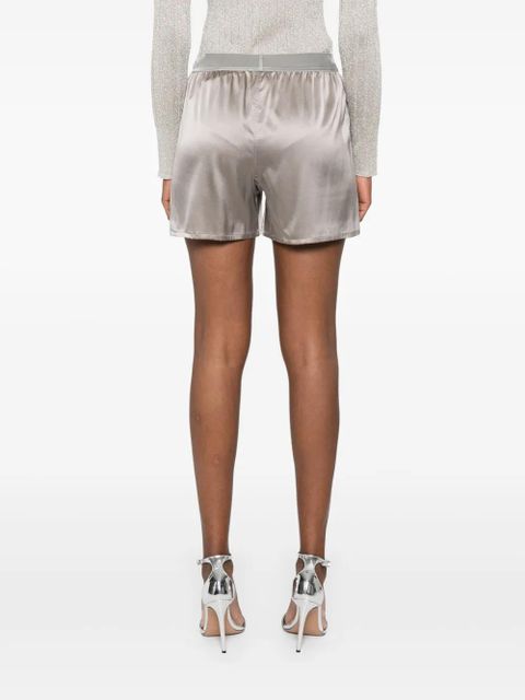 TOM FORD logo-waistband shorts - Grey