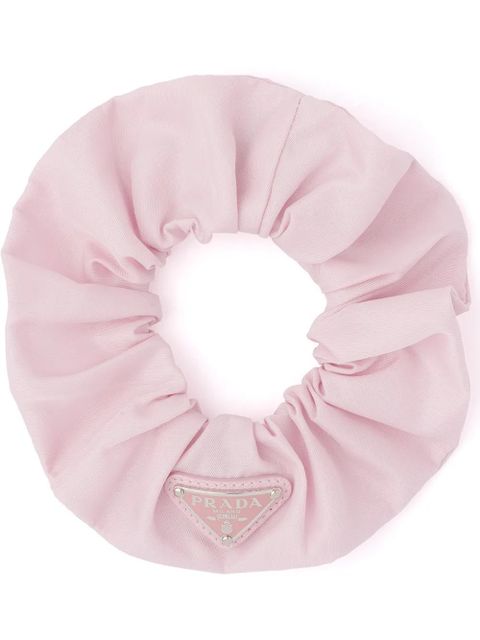 Prada Re-Nylon triangle-logo scrunchie - Pink - zdjęcie produktu nr 1