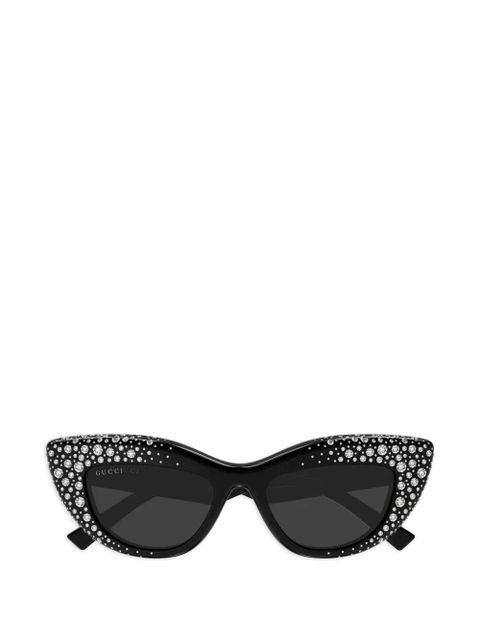 Gucci crystal-embellished cat-eye sunglasses - Black - zdjęcie produktu nr 1