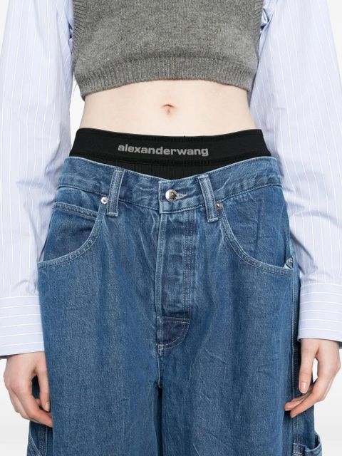 Alexander Wang Prestyled logo-waist jeans - Blue