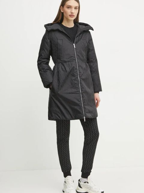 Armani Exchange spodnie dresowe damskie kolor czarny wzorzyste 8NYPLG YJE5Z