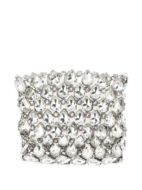 Self-Portrait mini crystal clutch - Silver - zdjęcie produktu nr 2