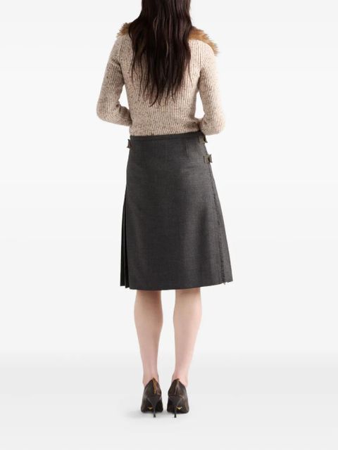 Prada ribbed-knit polo sweater - Neutrals