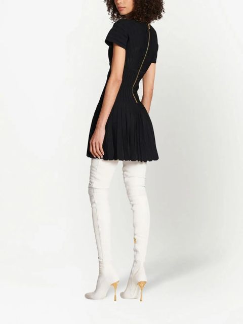 Balmain Pleated Mesh mini dress - Black - zdjęcie produktu nr 2