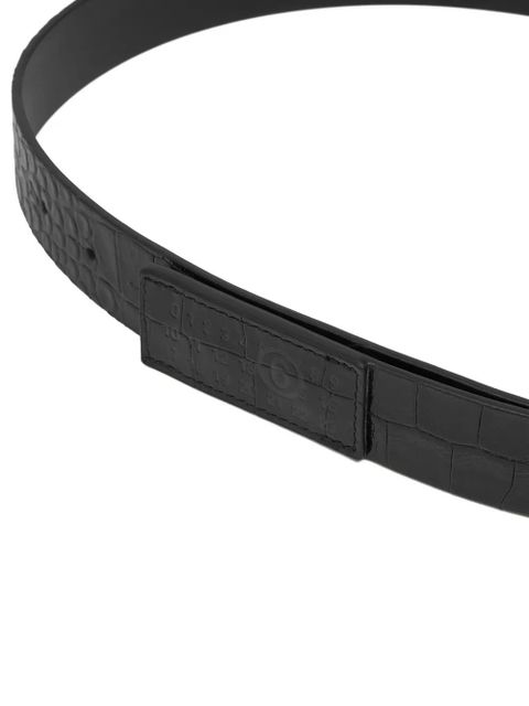 MM6 Maison Margiela crocodile-effect leather belt - Black - zdjęcie produktu nr 2