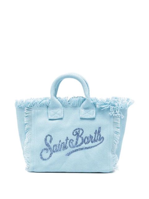 MC2 Saint Barth frayed bead-embellished tote bag - Blue - zdjęcie produktu nr 1
