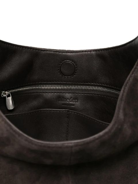 Maeden large suede crescent shoulder bag - Brown