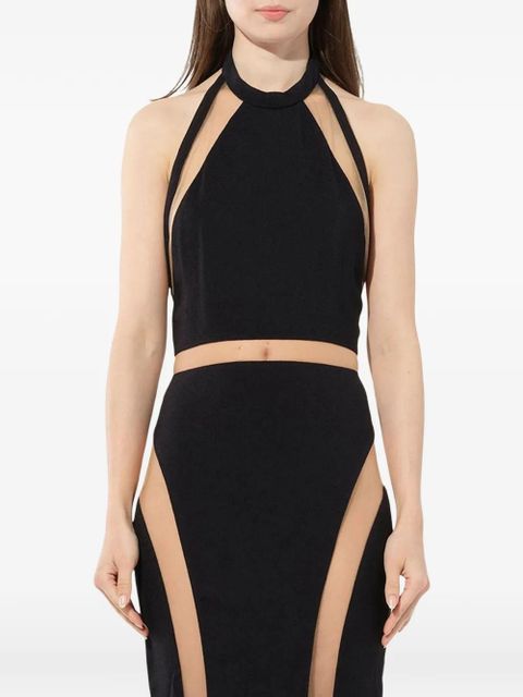 Balmain sheer panel evening gown - Black - zdjęcie produktu nr 1