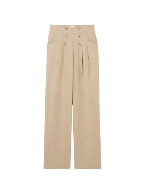 Claudie Pierlot button-embellished pleated trousers - Neutrals - zdjęcie produktu nr 1