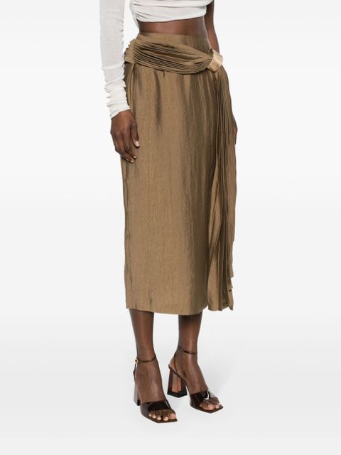 Cult Gaia Caroline draped-detailed skirt - Brown