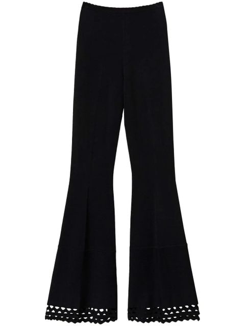 TWINSET geometric-pattern flared trousers - Black - zdjęcie produktu nr 1