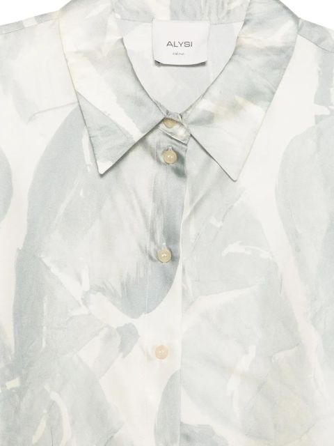 Alysi brushed print regular top - Neutrals