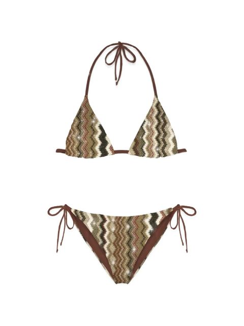 MC2 Saint Barth zigzag-stripe bikini - Neutrals - zdjęcie produktu nr 1