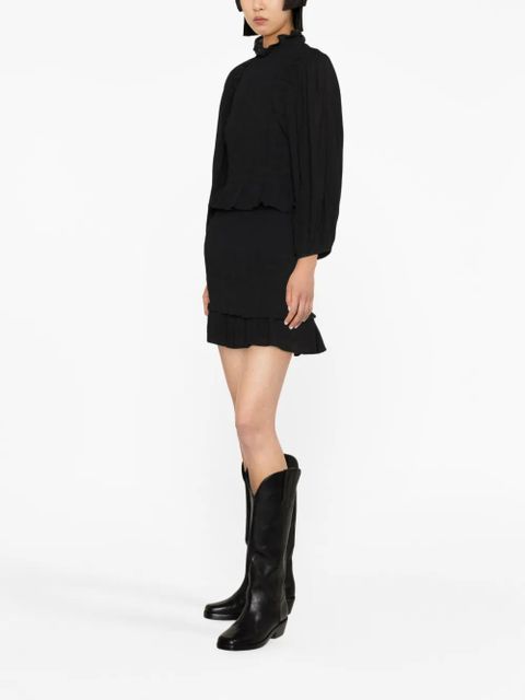 MARANT ÉTOILE Idris ruffle-smocked blouse - Black - zdjęcie produktu nr 2