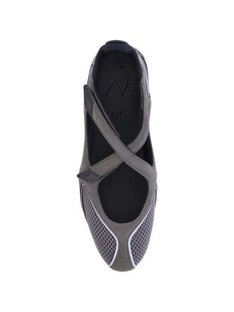 The Attico logo detail ballet flats - Grey