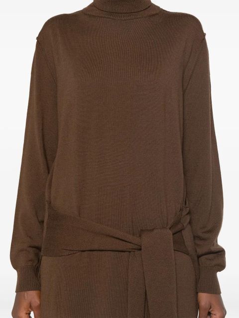 LEMAIRE trompe l’œil midi dress - Brown