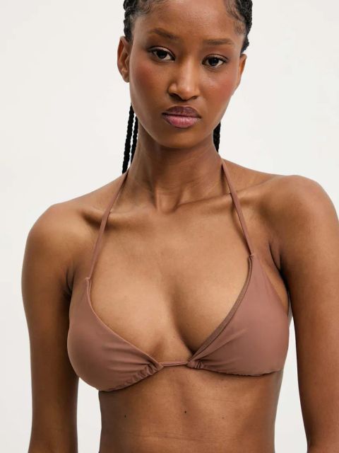 Answear.LAB dwuczęściowy strój kąpielowy i sukienka kolor brązowy lekko usztywniona miseczka