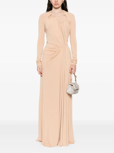 Victoria Beckham gathered-detail maxi dress - Neutrals - zdjęcie produktu nr 2