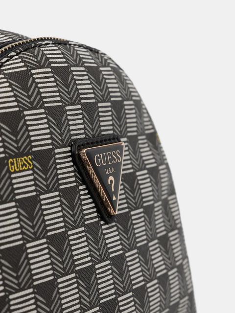 Guess plecak FOLLIE damski kolor czarny mały wzorzysty TWLW96 76032