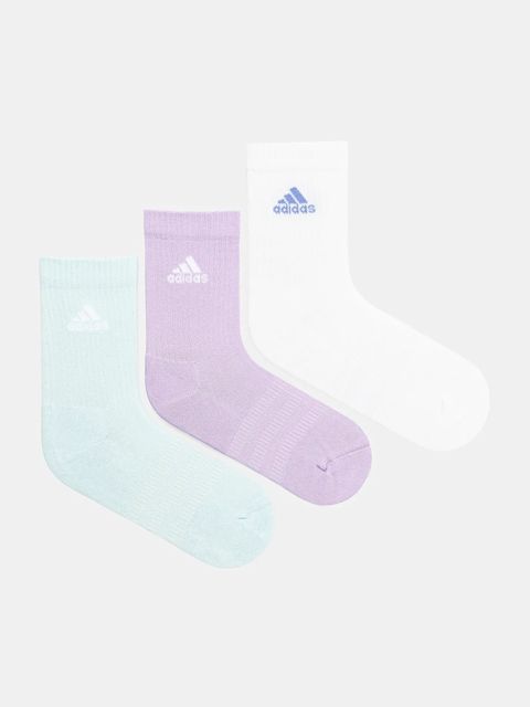 adidas skarpetki 3-pack damskie kolor fioletowy JW2740