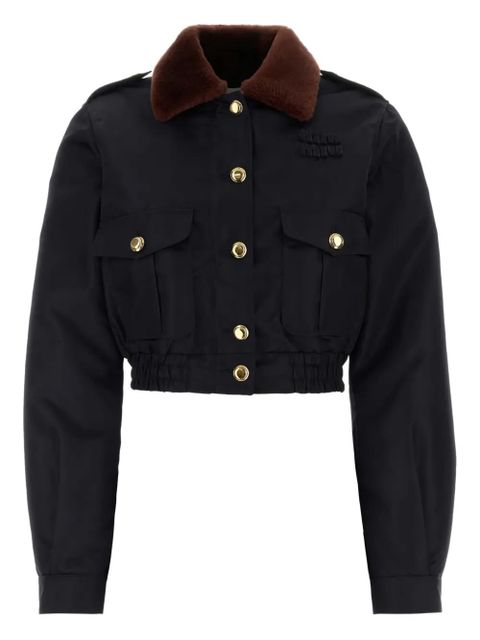 Miu Miu cropped jacket - Blue - zdjęcie produktu nr 1