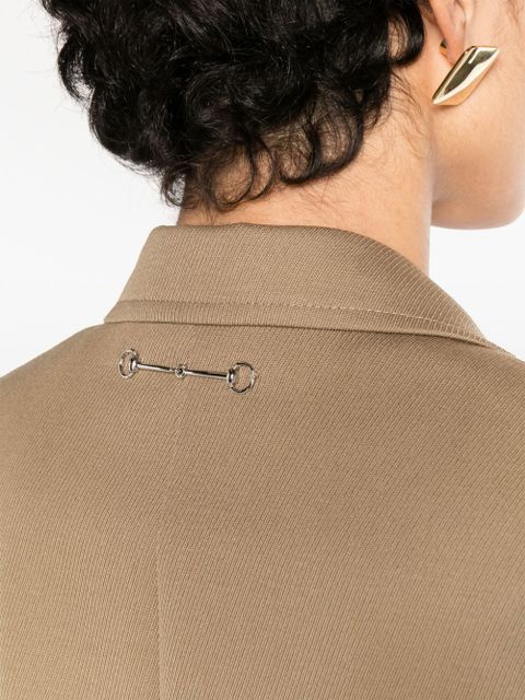 Gucci Horsebit-detail single-breasted blazer - Brown
